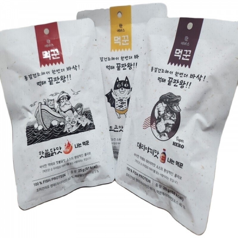 강원더몰,10월말까지~ EVENT Big sale) 맥주와 함께 나는 먹꾼 25g 골라담기 30개입 (핫불닭맛, 스위트콘맛, 데리야끼맛)