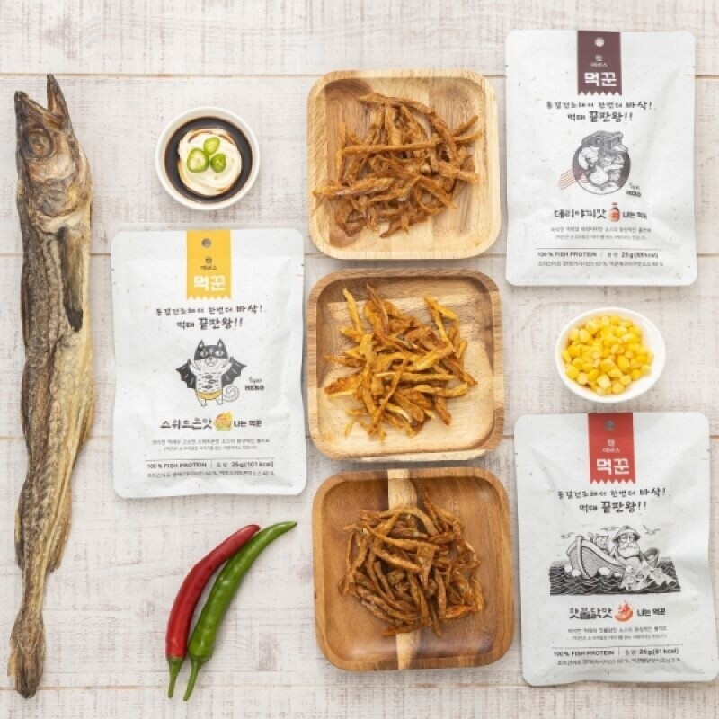 강원더몰,[라이브특가]에버스 나는 먹꾼 먹태 9입세트 (핫불닭맛 25g 3개, 스위트콘맛25g 3개, 데리야끼맛25g 3개)